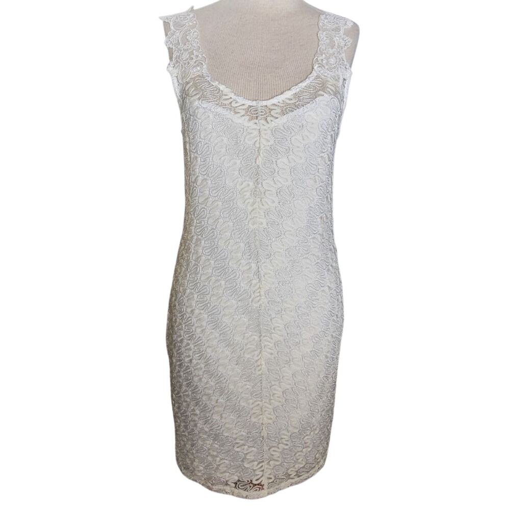 Free People Foiled Again White Lace Bodycon Dress Size XS